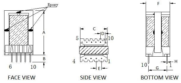 Customized Designs High Quality Ee Series Ferrite Core High Frequency Power Supply Transformer